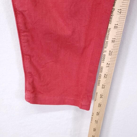 Pistola Utility Casual Pants Womens 29 Cropped Red Flat Front With Pockets - Picture 5 of 14